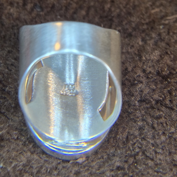 Vintage Jay King Yellow Cabochon Very Unique Sterling Silver 925 Ring  Jewelry - Picture 3 of 16